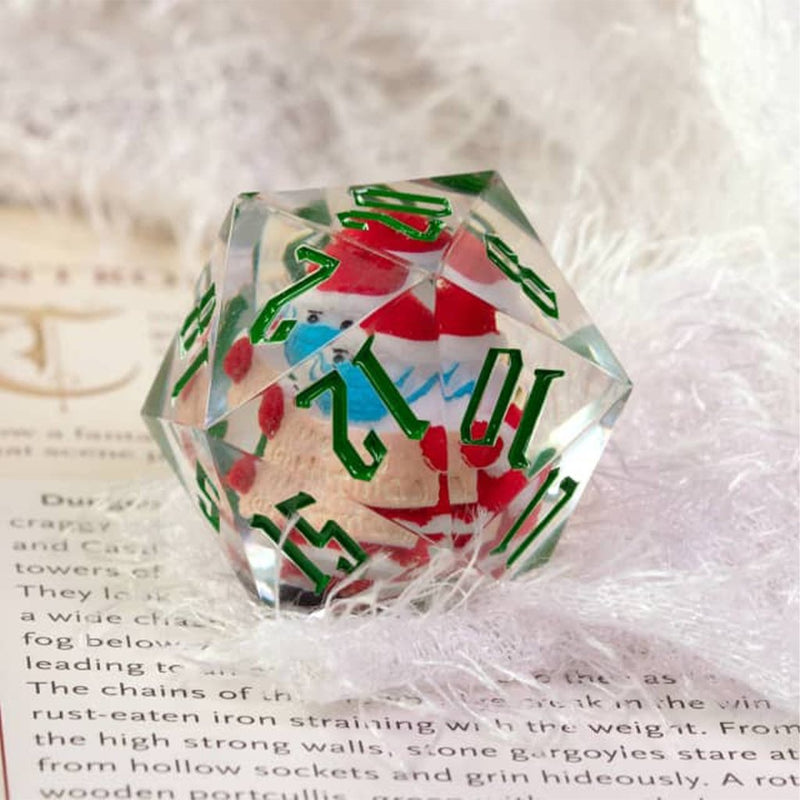 It's Santa - Handmade 33mm D20 Dice - Bea DnD Games