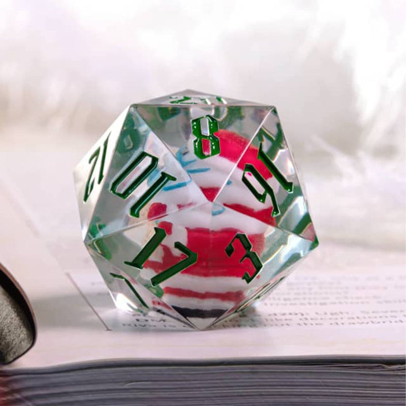 It's Santa - Handmade 33mm D20 Dice - Bea DnD Games