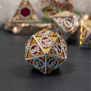 Jewels of Eberron 7 Piece Metal Polyhedral Dice Set & Dice Case - Bea DnD Games
