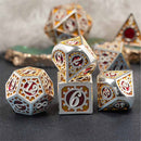 Jewels of Eberron 7 Piece Metal Polyhedral Dice Set & Dice Case - Bea DnD Games