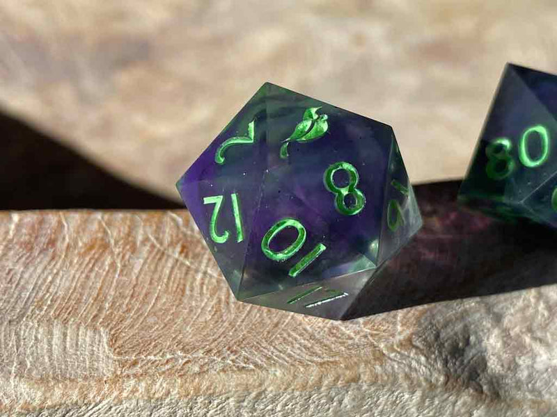 Joker in the Deck - New Zealand Made Handcrafted Dice Set by Tui Dice - Bea DnD Games