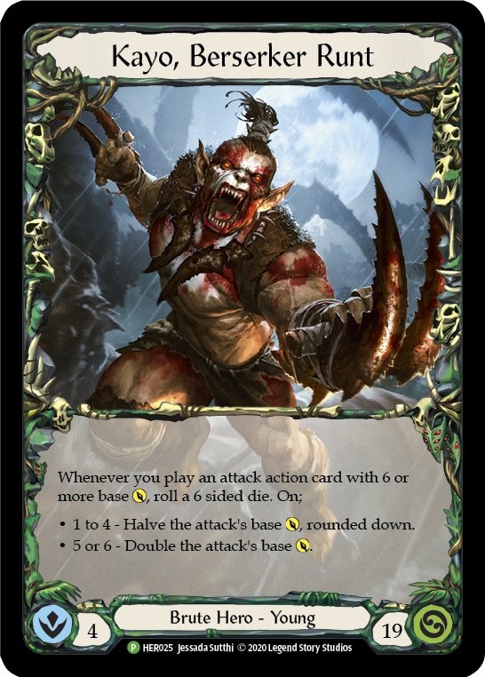 Kayo, Berserker Runt [HER025] (Promo) Cold Foil - Bea DnD Games