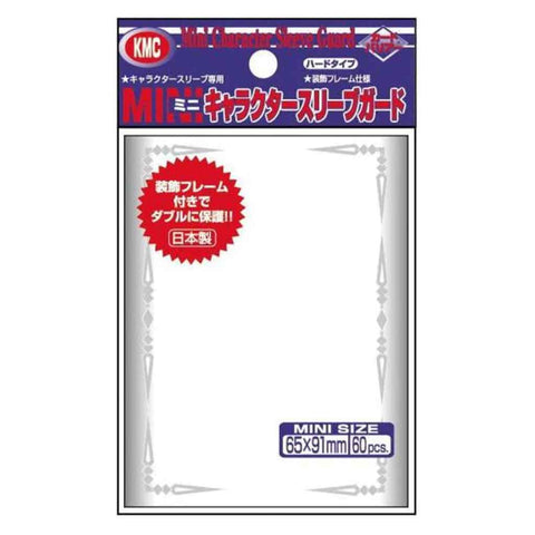KMC Card Barrier Character Guard Sleeves - Mini Size Silver (65cm x 91mm) - 60 pack - Bea DnD Games
