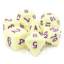 Knuckle Bones - 7 Piece Polyhedral Dice Set + Dice Bag - Bea DnD Games