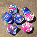 Kobold in a Blender - 7 Piece Polyhedral Dice Set + Dice Bag - Bea DnD Games