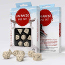Last Words Japanese Style 7pc Polyhedral Dice Set by Q Workshop - Bea DnD Games