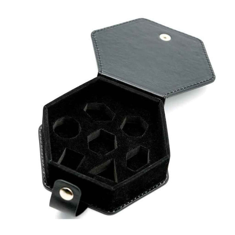 Leather Look Hexagon Dice Case - Bea DnD Games