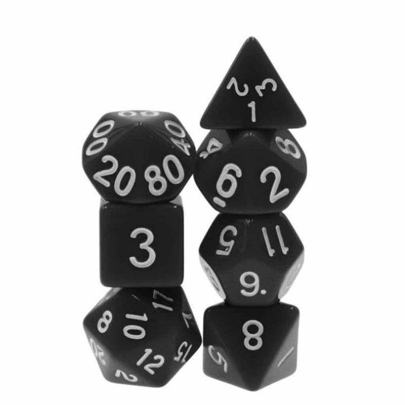 Level Two - 7 Piece Polyhedral Dice Set + Dice Bag - Bea DnD Games