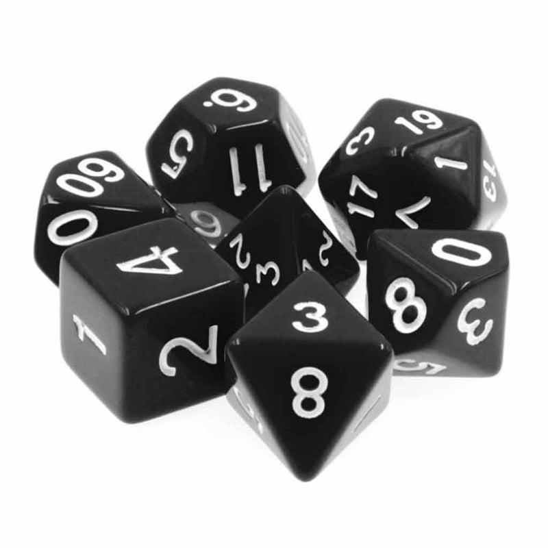 Level Two - 7 Piece Polyhedral Dice Set + Dice Bag - Bea DnD Games