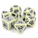 Lich Bones - 7 Piece Polyhedral Dice Set + Dice Bag - Bea DnD Games
