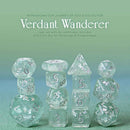 Limited Edition Verdant Wanderer 14pc Dice Set by Kraken Dice + Dice Bag - Bea DnD Games