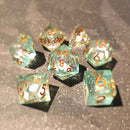 Liquid Core - 7 Piece Polyhedral Dice Set + Dice Bag - Bea DnD Games