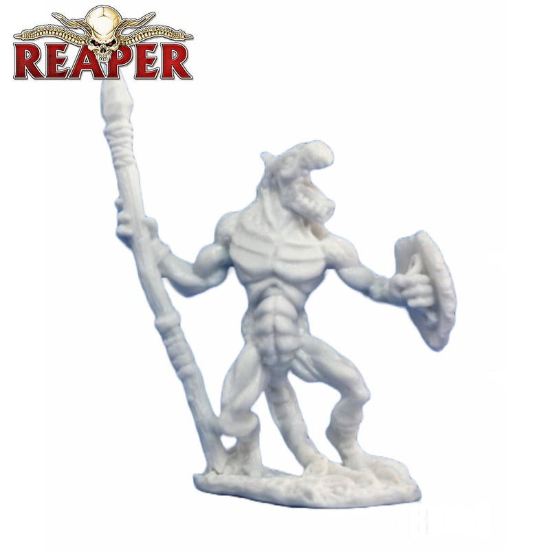 Lizardman Soldier - Dark Heaven Bones Unpainted Miniatures by Reaper Miniatures - Bea DnD Games