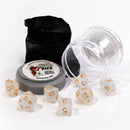 Lucky Dice Gem White Pizza Dungeon Dice by Reaper Miniatures - 7 Piece Polyhedral Dice Set & Random High Roller Figure - Bea DnD Games