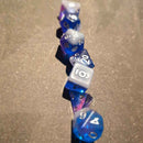 Lunar Twilight - 7 Piece Polyhedral Dice Set + Dice Bag - Bea DnD Games