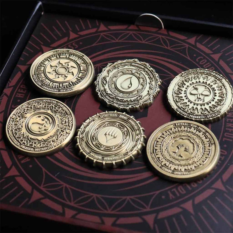 Magic the Gathering Set of 6 Limited Edition Mana Symbol Pin Badges - Bea DnD Games