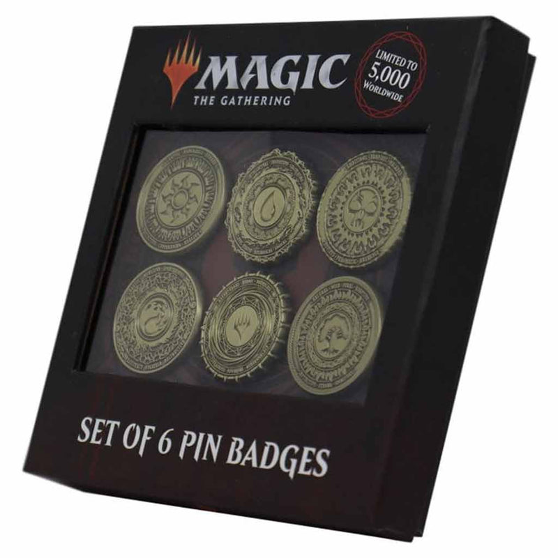 Magic the Gathering Set of 6 Limited Edition Mana Symbol Pin Badges - Bea DnD Games
