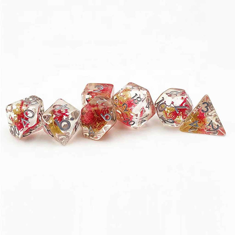 Magic Weave - 7 Piece Polyhedral Dice Set + Dice Bag - Bea DnD Games
