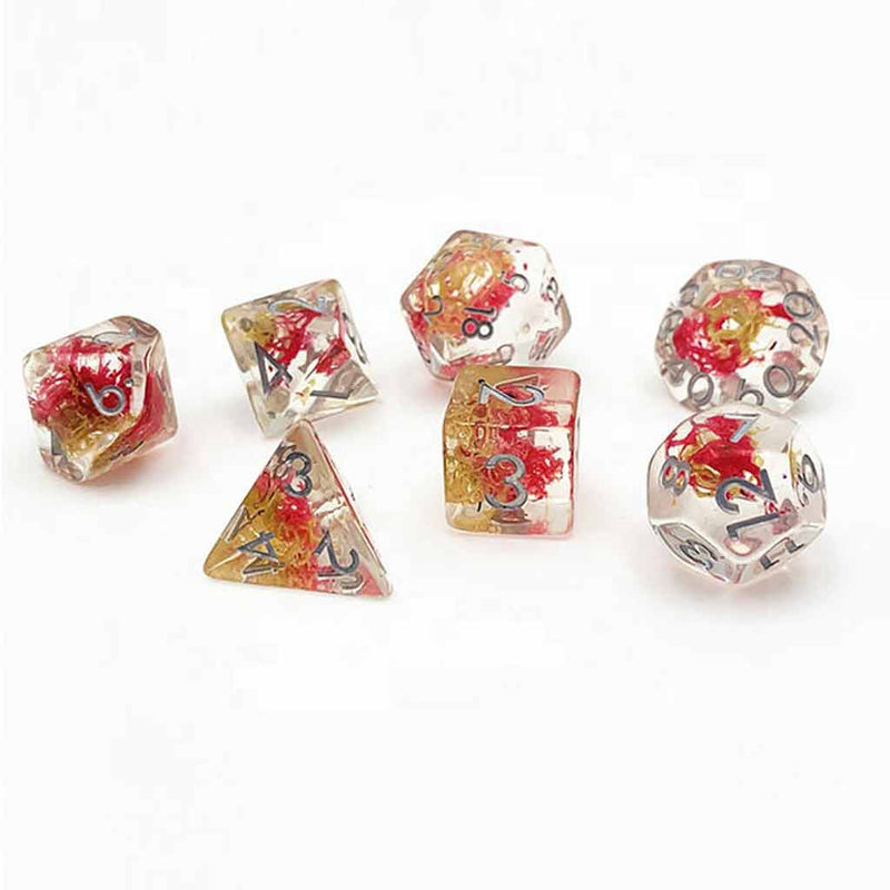 Magic Weave - 7 Piece Polyhedral Dice Set + Dice Bag - Bea DnD Games
