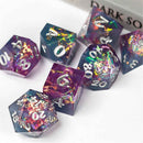 Malibu Stacey's Dream Dice - Handcrafted Sharp Edge Dice Set & Dice Case - Bea DnD Games