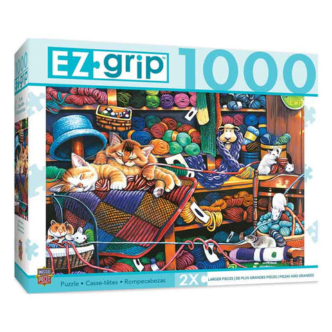 Masterpieces Puzzle EZ Grip Knittin Kittens Puzzle 1,000 pieces - Bea DnD Games