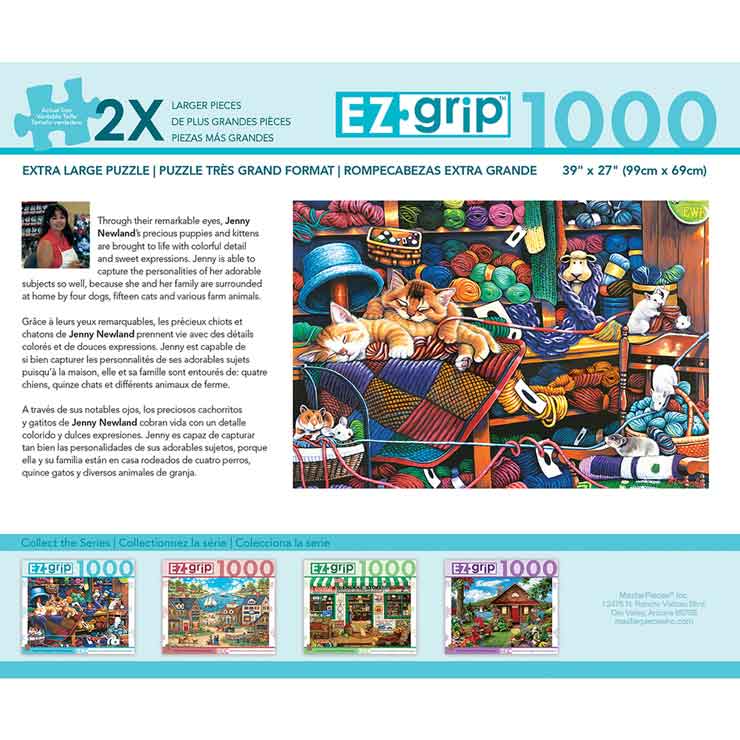 Masterpieces Puzzle EZ Grip Knittin Kittens Puzzle 1,000 pieces - Bea DnD Games