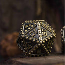Masterworked Armour 7 Piece Metal Polyhedral Dice Set & Dice Case - Bea DnD Games