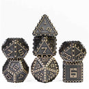 Masterworked Armour 7 Piece Metal Polyhedral Dice Set & Dice Case - Bea DnD Games
