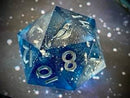 Matariki (lighter blue) - New Zealand Made Handcrafted Dice Set by Tui Dice - Bea DnD Games