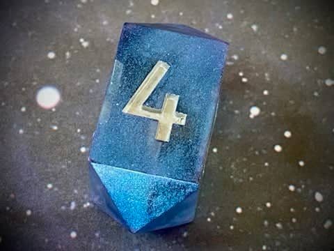 Matariki (lighter blue) - New Zealand Made Handcrafted Dice Set by Tui Dice - Bea DnD Games