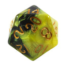 MDG Combo Attack Black/Yellow Mega D20 (35mm) Dice - Bea DnD Games