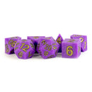 MDG Regal Ricochet Silicone Rubber Dice - 7 Piece Polyhedral Dice Set + Dice Bag - Bea DnD Games