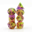 Midsummer Night Glow in the Dark 7 Piece Polyhedral Dice Set + Dice Bag - Bea DnD Games