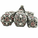 Mindflayer Cult 7 Piece Hollow Metal Polyhedral Dice Set & Dice Case - Bea DnD Games