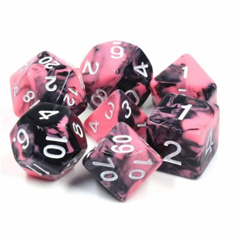 Minogues - 7 Piece Polyhedral Dice Set + Dice Bag - Bea DnD Games