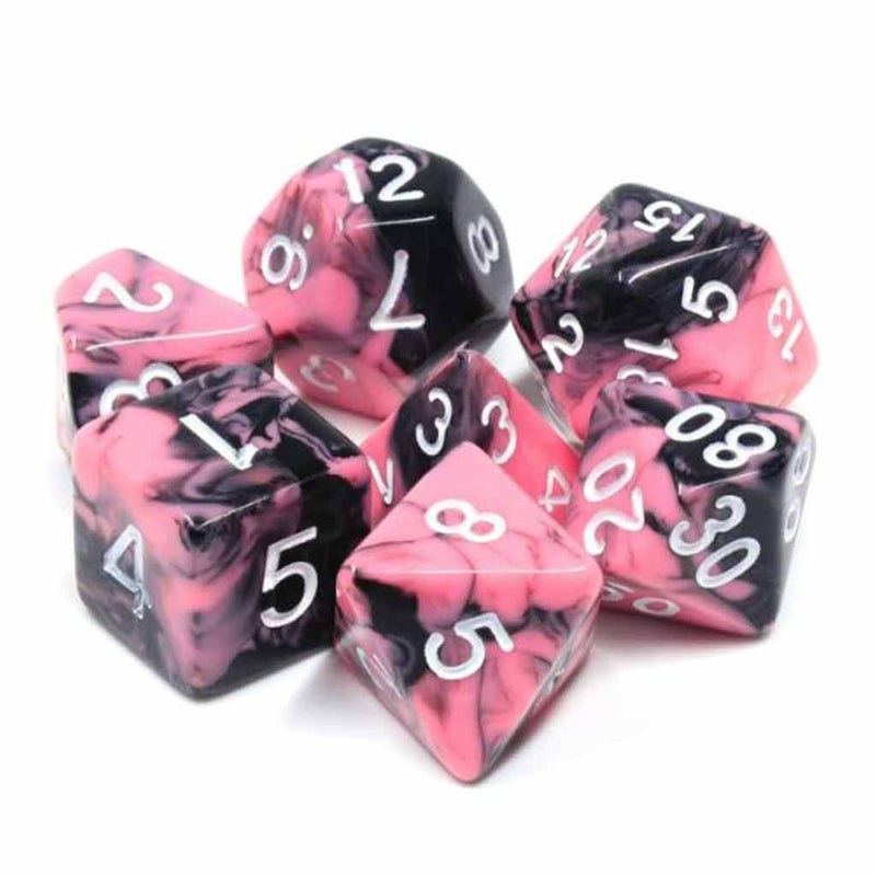 Minogues - 7 Piece Polyhedral Dice Set + Dice Bag - Bea DnD Games