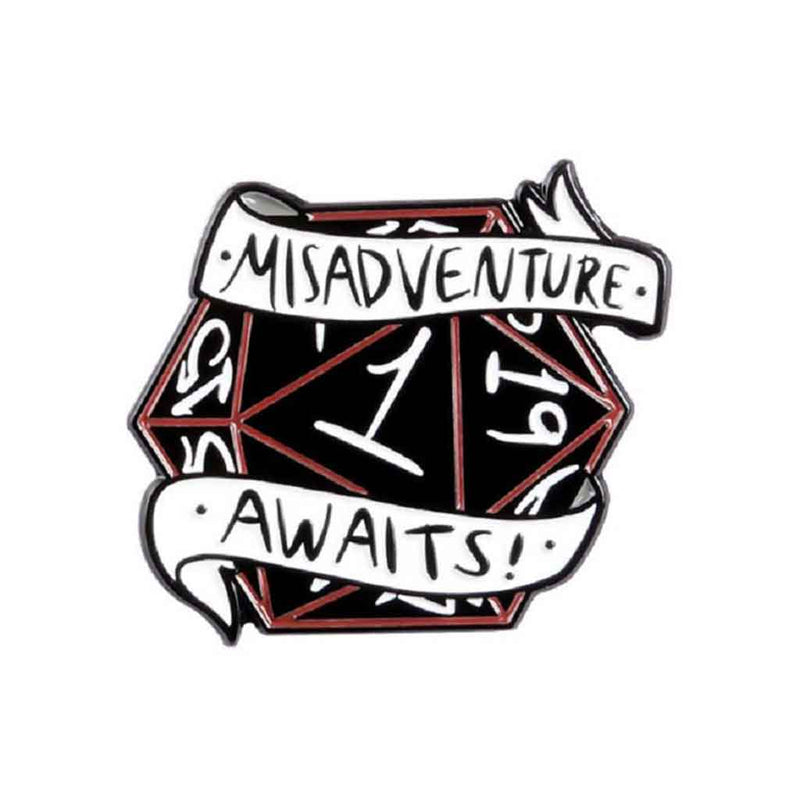 'Misadventure Awaits' Enamel Pin - Bea DnD Games