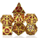 Mishras Paradigm 7 Piece Metal Polyhedral Dice Set & Dice Case - Bea DnD Games