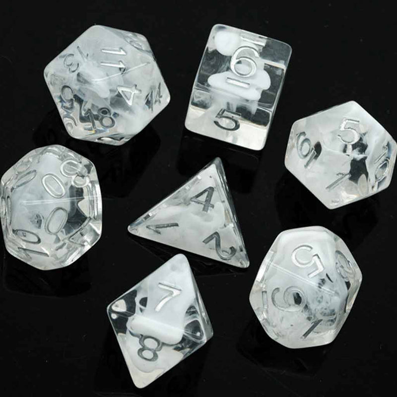 Mists of Avalon 7 Piece Polyhedral Dice Set + Dice Bag - Bea DnD Games