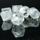 Mists of Avalon 7 Piece Polyhedral Dice Set + Dice Bag - Bea DnD Games