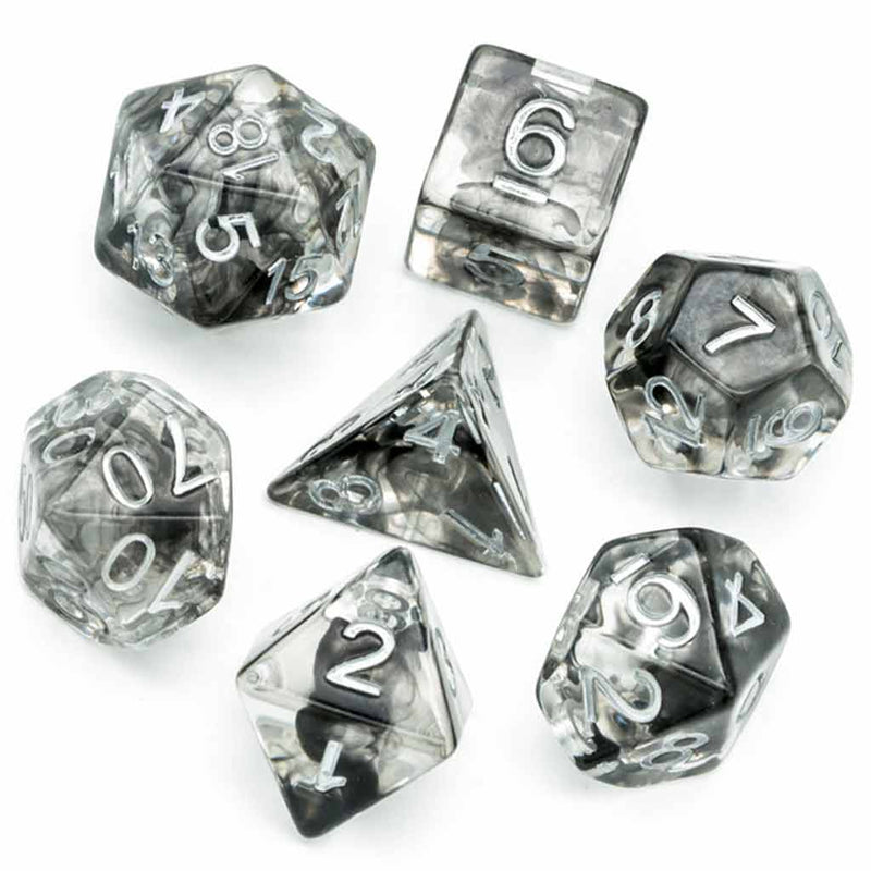 Mists of Ravenloft 7 Piece Polyhedral Dice Set + Dice Bag - Bea DnD Games