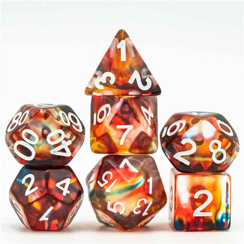Mordenkainen's Dream - 7 Piece Polyhedral Dice Set + Dice Bag - Bea DnD Games