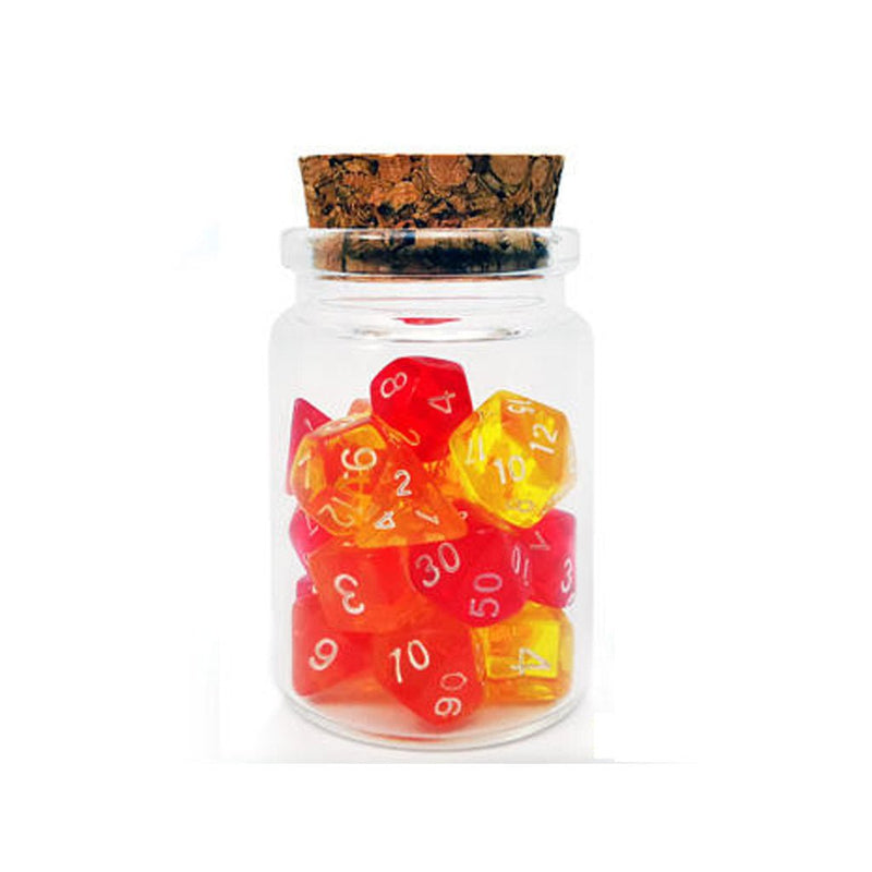 Mrs Noggs Jar of Pixie Dice (21 Mini Polyhedral Dice Per Jar) - Bea DnD Games