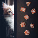 Muffin the Cat 7pc Polyhedral Dice Set by Q Workshop - Bea DnD Games