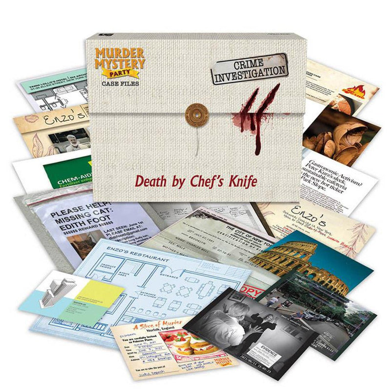 Murder Mystery Party Case Files – Death by Chef's Knife - Bea DnD Games
