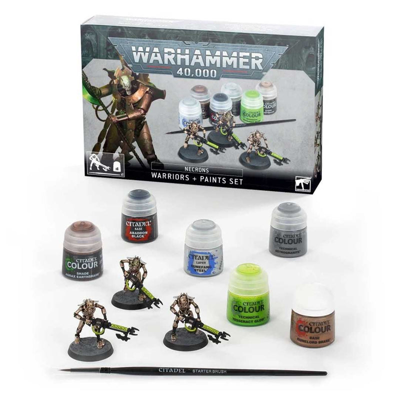Necrons: Warriors + Paints Set - Warhammer 40,000 - Bea DnD Games