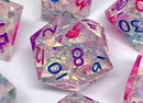 Neon Nostalgia - New Zealand Made Handcrafted Dice Set by Tui Dice - Bea DnD Games