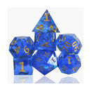 Neptune's Might - Handcrafted Sharp Edge Dice Set & Dice Case - Bea DnD Games