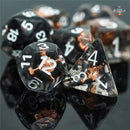 Noble Hero - 7 Piece Polyhedral Dice Set + Dice Bag - Bea DnD Games
