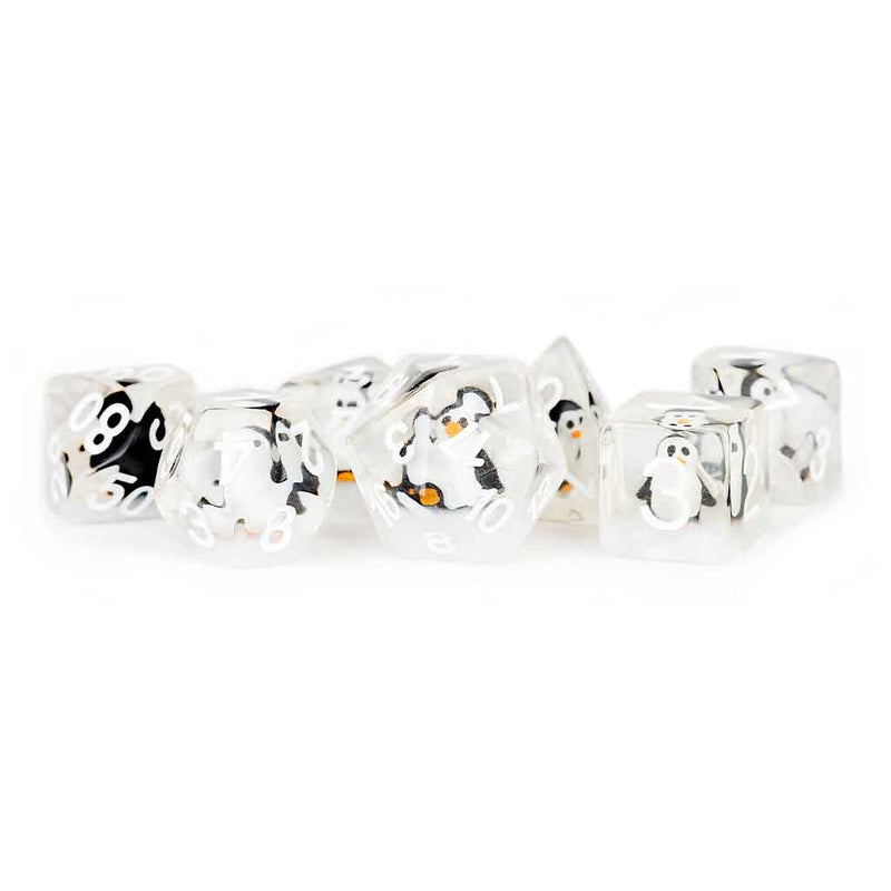 Noot Noot - 7 Piece Polyhedral Dice Set + Dice Bag - Bea DnD Games